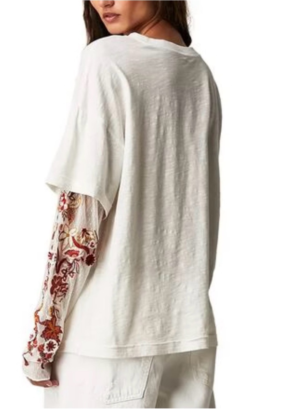 Free People Gardener Tee white size M